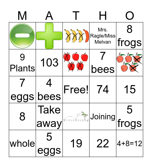Math Wizard Bingo Card