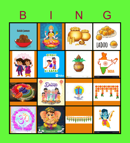HAPPY DIWALI Bingo Card