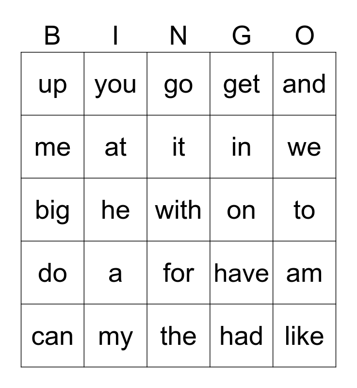 most-common-words-bingo-card