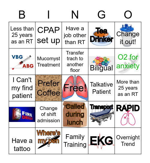 HAPPY RESPIRATORY CARE WEEK Bingo Card