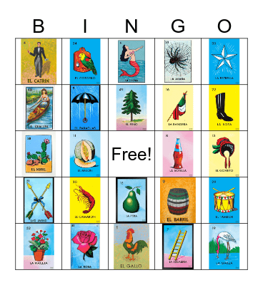 Loteria Bingo Card