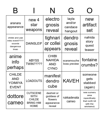 3.2 LIVESTREAM Bingo Card