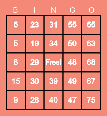 KR Habba 2022 Bingo Card