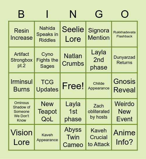 Noxis' 3.2 Livestream Bingo!! Bingo Card