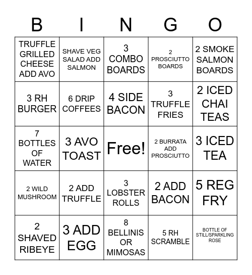 BINGO (AM) Bingo Card