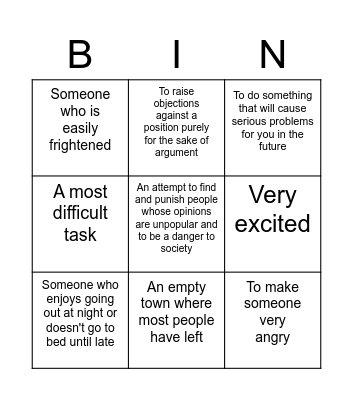 Halloween Bingo Card