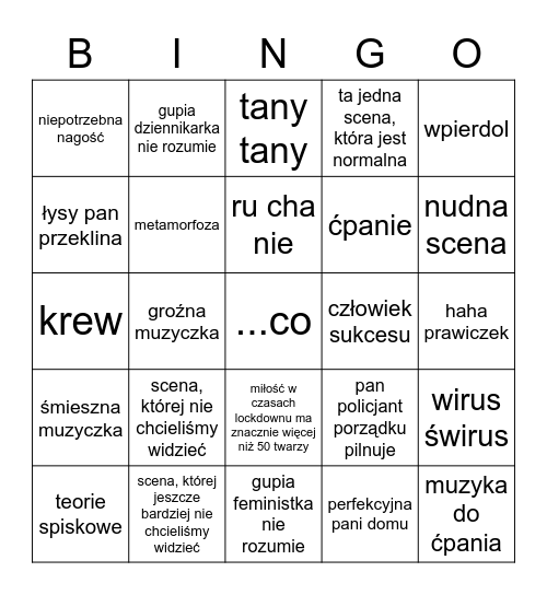 [clickbait] Bingo Card