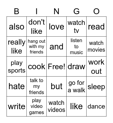 Unit 2 Vocab 1-3 Bingo Card