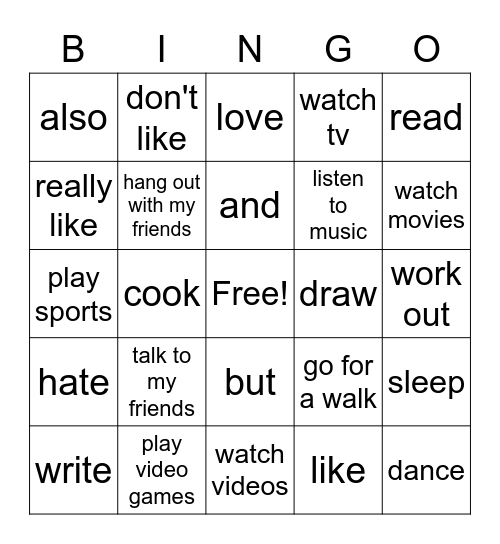 Unit 2 Vocab 1-3 Bingo Card