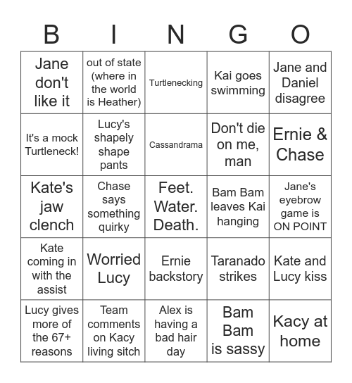 NCIS: Hawai'i | 2x06 Changing Tides Bingo Card