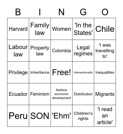 Tuesday Bluesday Bingo Card