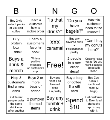 Holiday Bingo Card