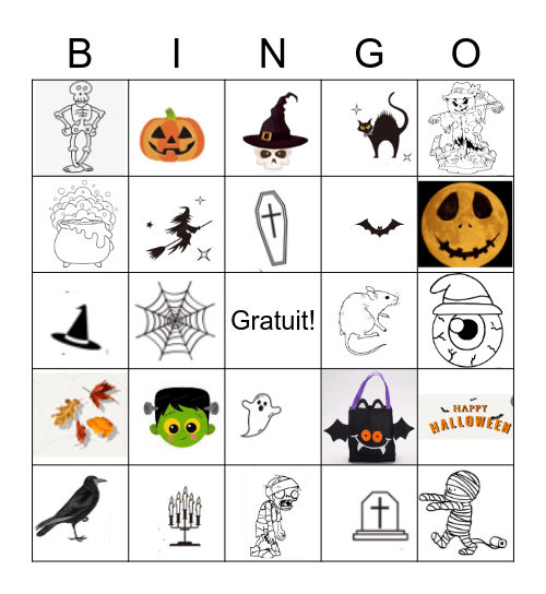 Bingo d'Halloween Bingo Card