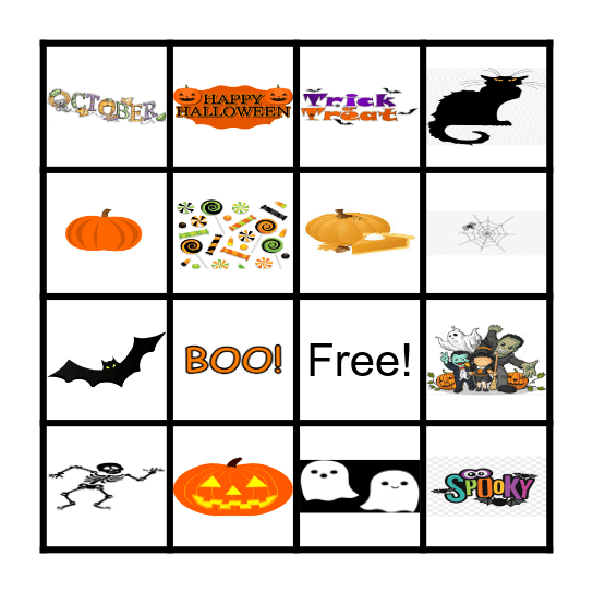 Happy Halloween Bingo Card