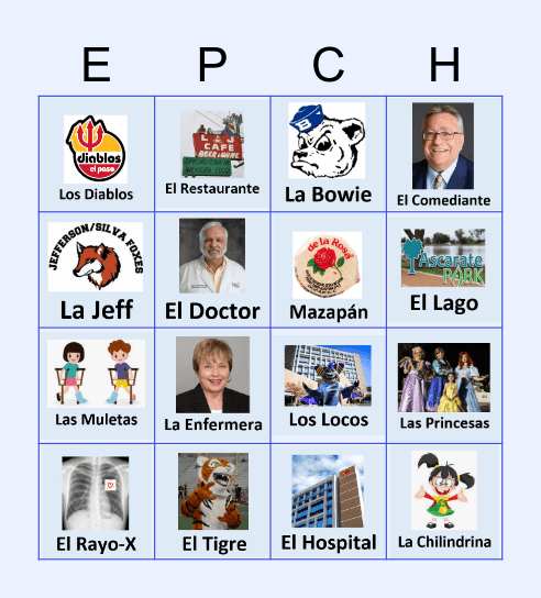 La Gran Lotería de Bingo Card