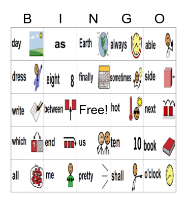 Sight Words (ULS 23) Bingo Card