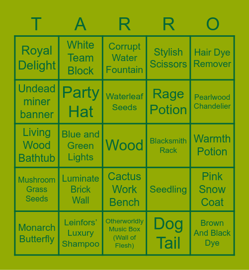 BANGO Bingo Card