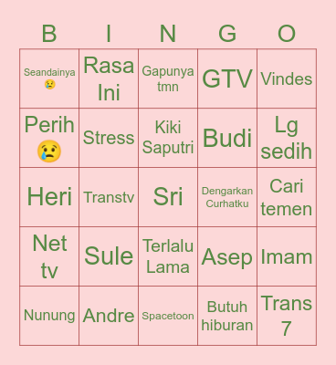 💖 KIKO 💖 Bingo Card