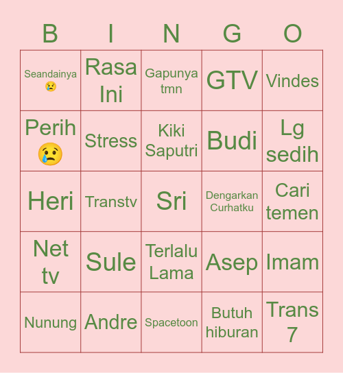 💖 KIKO 💖 Bingo Card