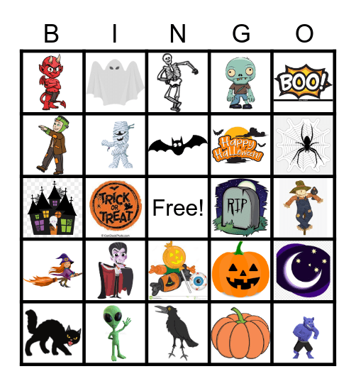 Halloween Bingo Card