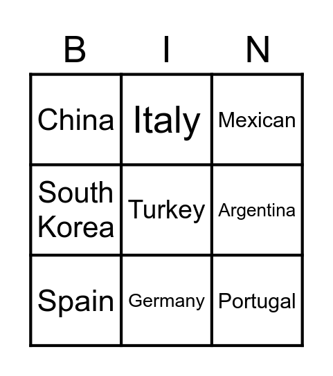 Bingo Card