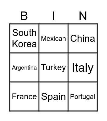 Bingo Card