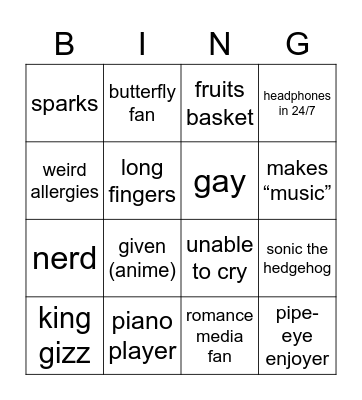 howdy toobin Bingo Card