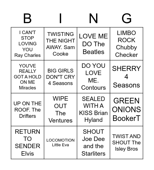 CRAIGIES SINGO BINGO Card