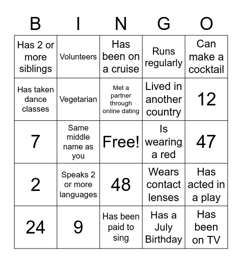 Co-worker Bingo! Bingo Card