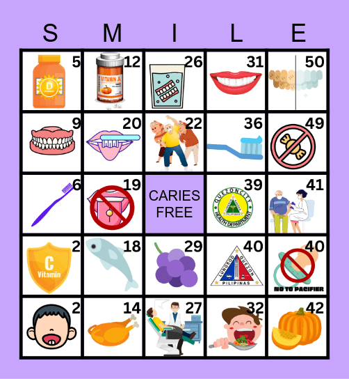 DENTAL BINGO Card