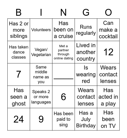 Co-worker Bingo! Bingo Card