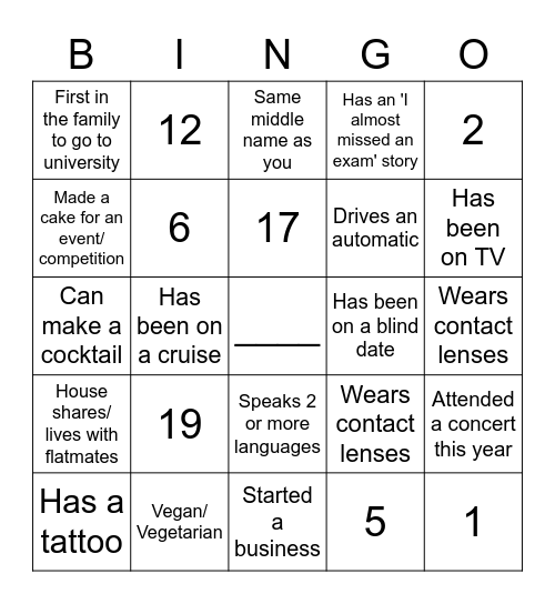 Co-worker Bingo! Bingo Card