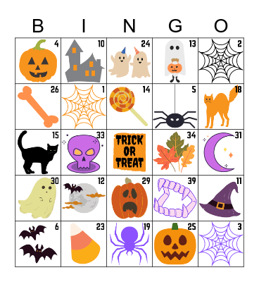 Halloween Bingo Card