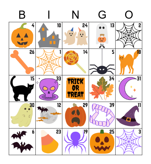 AWE Halloween Bingo Card