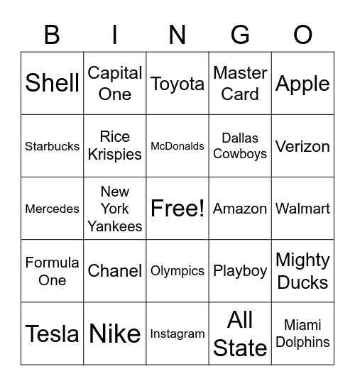 Logo Bingo Card