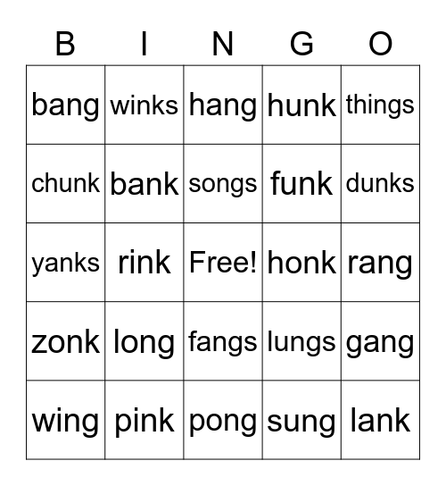 Wilson 2.1 Bingo Card