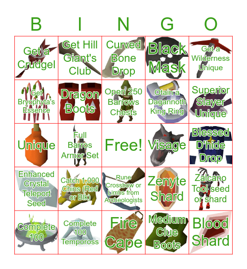 25 Easier Tasks of Christmas Bingo Card