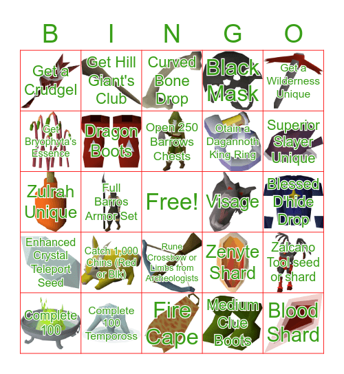 25 Easier Tasks of Christmas Bingo Card