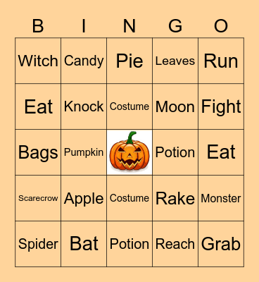 Halloween Bingo Card