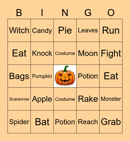Halloween Bingo Card