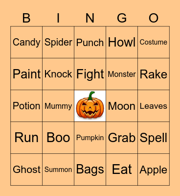 Halloween Bingo Card