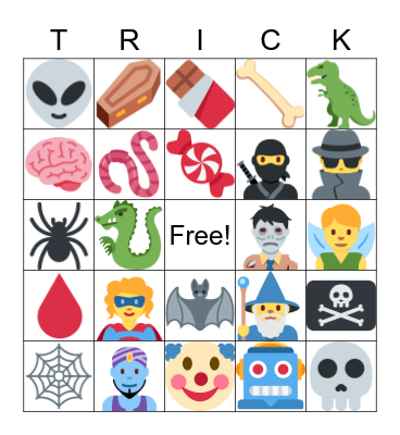 Halloween Bingo Card