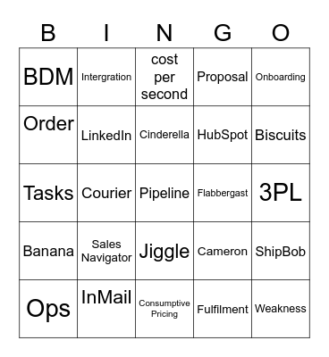BDM BINGO Card
