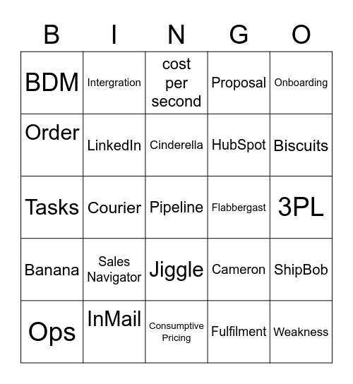 BDM BINGO Card