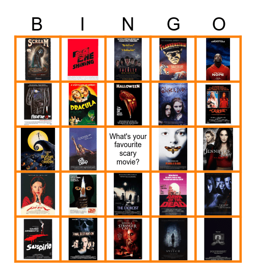 Halloween Horror Bingo! Bingo Card