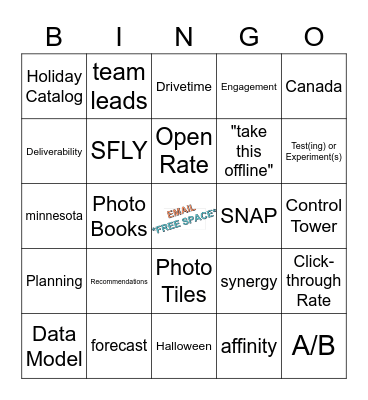 All Team Meeting Bingo!! Bingo Card