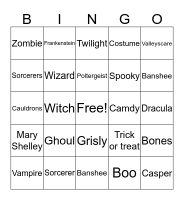 Halloween-Paige  Bingo Card