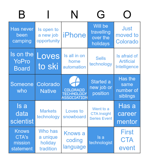 CTA Human Bingo- Find someone who... Bingo Card