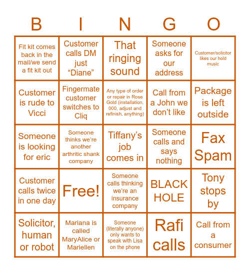 Vicci probably won't win this one Bingo Card