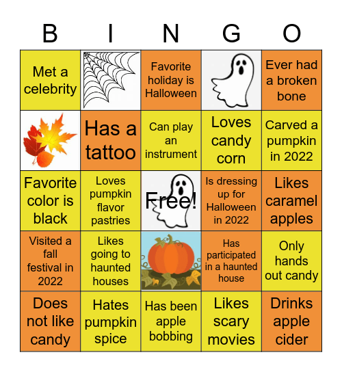 Honeybees Halloween Bingo Card